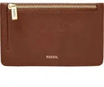 FOSSIL Schl&uuml;sselm&auml;ppchen Kartenetui Logan Zip Coin Brown braun - Braun