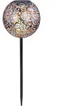 Solarleuchte Garten Kugel Erdspie&szlig; Solarlampe Au&szlig;en Leuchte Solar 33743 - Silber