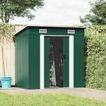 vidaXL Gartenschuppen Gr&uuml;n Metall