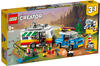 LEGO 31108 Creator 3-in-1 Campingurlaub Spielset mit Auto, Wohnmobil, Campingbus,