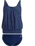 LASCANA Oversize-Tankini marine-wei&szlig; Gr&ouml;&szlig;e 52 - Blau/Wei&szlig;