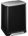 EKO - E-Cube Recycling Treteimer 28+18 Liter - Stainless steel Plastic - Schwarz,