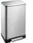 EKO - E-Cube Treteimer 30 Liter - Stainless steel Plastic - Matt Edelstahl - Silber