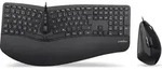Perixx PERIDUO-505B, DE, Tastatur- und Maus Set, USB-Kabel, ergonomisch, schwarz