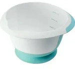 keeeper R&uuml;hrsch&uuml;ssel "mariella" mit Saugnapf 3,5 Liter aquamarine / wei&szlig; - Wei&szlig;