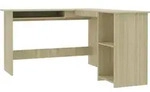 vidaXL Eckschreibtisch L-Form Sonoma-Eiche 120x140x75 cm Holzwerkstoff - Braun