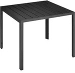 tectake&reg; Aluminium Gartentisch Maren Oberfl&auml;che in Holzoptik 90 x 90 x 74,5...