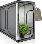 HIGHWERK Growzelt 240 x 120 x 200 cm, "MyHomeGrow" Grow Tent, Grau, Indoor Zuchtzelt