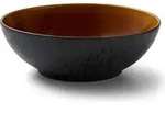 BITZ 821378, Salatsch&uuml;ssel, Rund, Steingut, Bernstein, Schwarz, 30 cm, 100 mm -