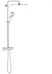 GROHE Rainshower 310 SmartActive Cube, 111,8 cm, 1,75 m, Wand, Chrom, G1/2 - Silber