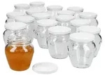 20er Set Marmeladengl&auml;ser Vaso Orcio 212ml Twist-Off-Deckel TO63 wei&szlig;