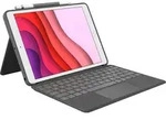 Logitech Combo Touch, QWERTY, Nordisch, Touchpad, 1,8 cm, 1 mm, Apple - Grau