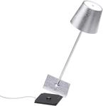 Poldina Pro Silver Leaf LED-Tischleuchte, wiederaufladbar und dimmbar mit einer