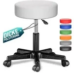 CASARIA&reg; Rollhocker H&ouml;henverstellbar 10cm Polsterung 46-60 cm Sitzh&ouml;he 360&deg;