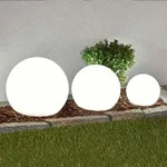 Lindby - Modern 3er Set Au&szlig;enleuchten mit Erdungsstift inkl. LED Solar - Lago I