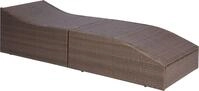 vidaXL Sonnenliege mit Polsterauflage Poly Rattan Braun