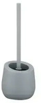 WENKO WC Garnitur Klo Toiletten B&uuml;rsten Halter BADI Grau Bad Keramik Accessoires