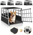 CADOCA&reg; Hundebox M Aluminium 54x70x51cm - Schwarz