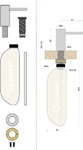 Quooker Nordic Seifenspender kurz schwarz SDBLK