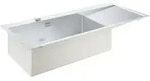 GROHE K1000 80-S, B&uuml;ndiges Waschbecken, Rechteckig, Edelstahl, Edelstahl, 1 Becken,