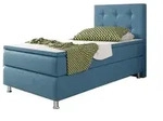 Inter Handels Boxspringbett K&ouml;ln, 90x200, Blau - Blau