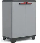 KIS Stilo, Schwarz, Grau, Rot, 1 Regale, Bodenstehend, Universal, 2 T&uuml;r(en),