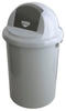 Abfallbehälter aus Kunststoff mit Klappdeckel, 90 Liter Grau
