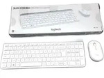 Logitech Slim MK470, Volle Gr&ouml;&szlig;e (100%), Kabellos, RF Wireless, AZERTY,...