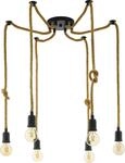 EGLO Pendellampe Rampside, 6 flammige Vintage Pendelleuchte im Industrial...