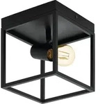 EGLO Deckenlampe Silentina, 1 flammige Deckenleuchte, Industrial aus Stahl,