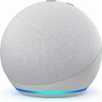 Amazon Echo Dot (4th Gen), Amazon Alexa, Sph&auml;risch, Wei&szlig;, Deutsch, Englisch,