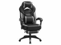 SONGMICS Gaming-Stuhl, Bürostuhl, höhenverstellbar, Grau