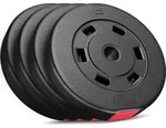 Hop-Sport 20 kg Hantelscheiben Set 4x5 kg Kunststoff Gewichte 30/31mm Hanteln