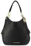 MICHAEL KORS LILLIE Large Hobo Bag aus schwarzem Leder, ger&auml;umig und elegant -