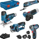 Combo Kit Set mit 5 12V-Werkzeugen: GSR (FC)+GOP+GHO+GWS+GST+3x GBA+GAL+XL-BOXX