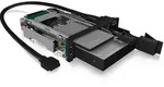 ICY BOX IB-174SSK-U, 2Fach Wechselrahmen f&uuml;r SATA/SAS, 1x 2,5" + 1x 3,5" SATA...