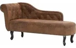 vidaXL Chaiselongue Braun Wildleder-Optik - Braun