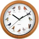 EASYmaxx Wanduhr inkl. 12 Singvogelgesang inkl. naturgetreuen Vogelmotiven