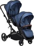 BabyGo 7502, BabyGo Zwillingskinderwagen Twinner, blau