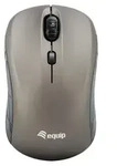 Equip Optische Mini Maus kabellos, Beidh&auml;ndig, Optisch, RF Wireless, 1600 DPI, Grau