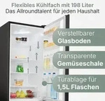 Bomann K&uuml;hlschrank mit Gefrierfach | | 180cm | K&uuml;hl Gefrierkombination leise 