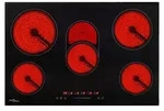 vidaXL Glaskeramik-Kochfeld mit 5 Platten Touch Control 90cm cm 8500 W - Schwarz