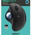 Logitech ERGO M575, rechts, Trackball, RF Wireless + Bluetooth, 2000 DPI, Graphit -