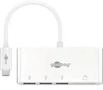 Goobay 62097, Kabelgebunden, USB 3.2 Gen 1 (3.1 Gen 1) Type-C, Wei&szlig;, MicroSD