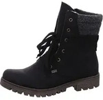 Rieker 78531-00 Damenboots, Stiefelette, Kunstleder, Schwarz, wasserdicht -