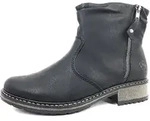Rieker Belinga Damenschuhe Stiefel Rei&szlig;verschluss Stiefelette Schwarz Freizeit,