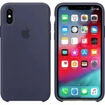 Apple iPhone XS Silicone Case Midnight Blue - Blau