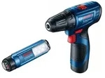 Bosch. Schraubendreher Gsr 120-Li 2X2,0Ah 30/14Nm + Lampe Gli 12V-300 Geh&auml;use