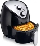 Melissa 16290043, Low Fat Fritteuse, 3,5 l, 30 min, Einzelbild, Schwarz, Metallisch,