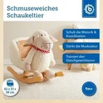 Bieco Pl&uuml;sch Schaukeltier Schaf | Kinder Schaukelstuhl mit Sicherheitsgurt | Baby